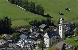 Vista sulla chiesa di Sesto in Alta Pusteria