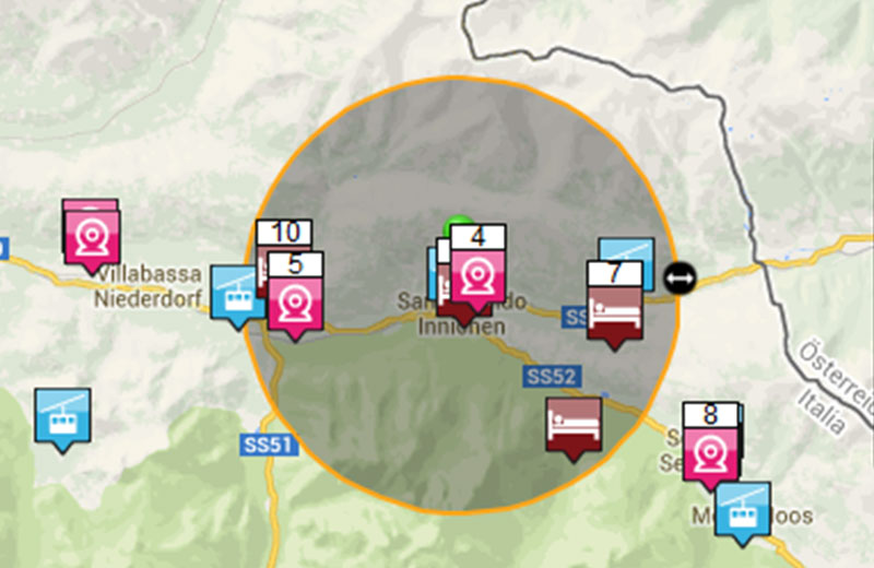 Mappa dell'Alta Pusteria
