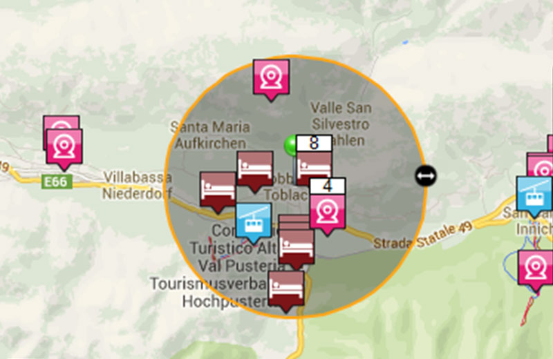Mappa dell'Alta Pusteria